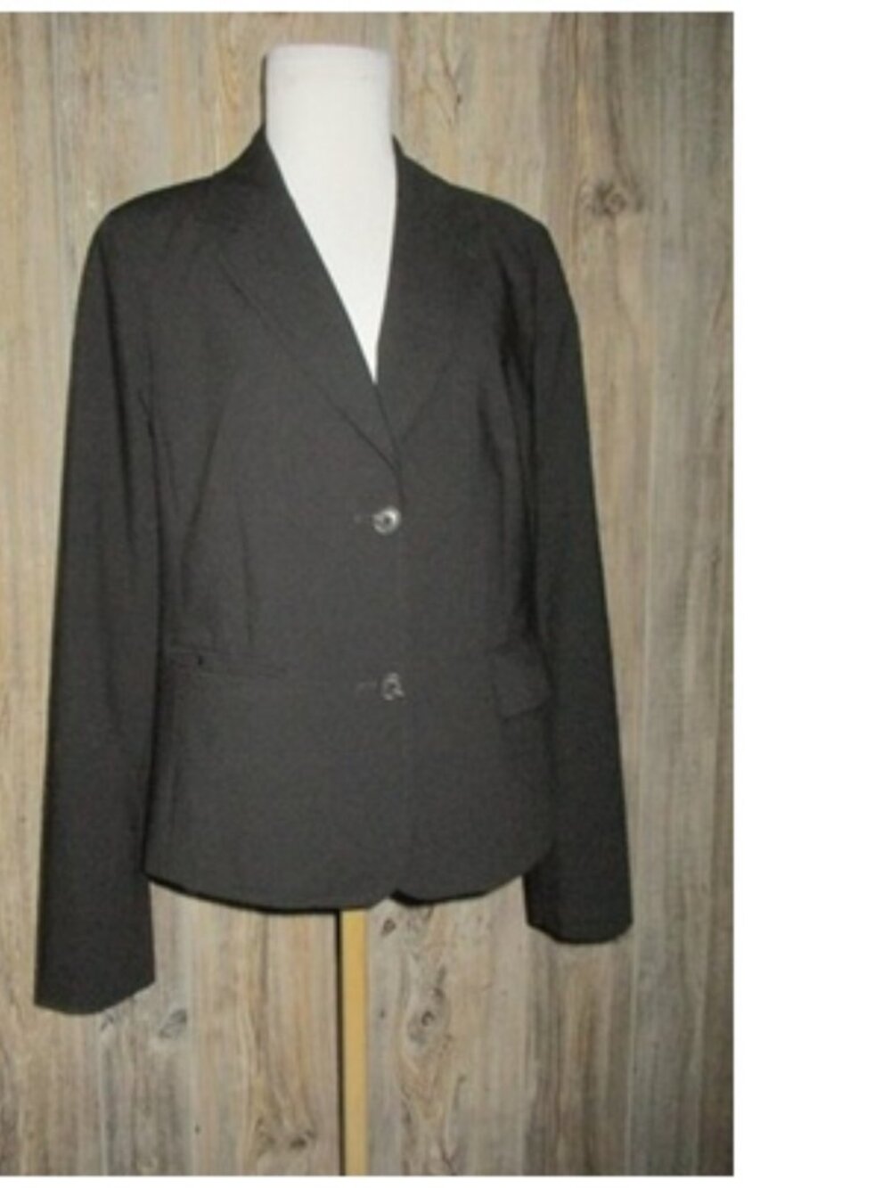 Lands End Womens Size 10 Blazer Suit Jacket Classic Career Office Black Lined